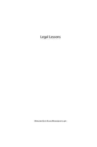 Legal Lessons Popularizing Laws In The Peoples Republic Of China 19491989 Jennifer Altehenger