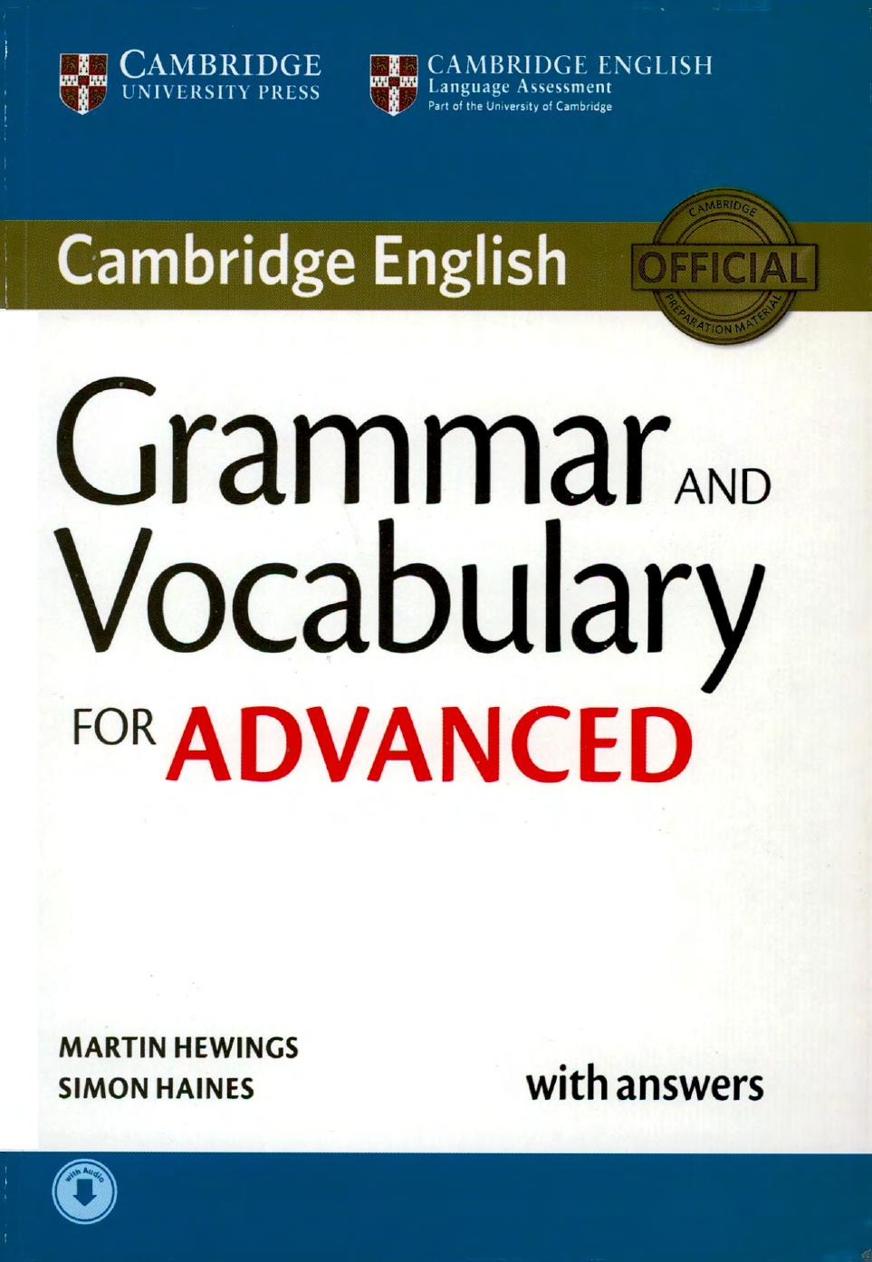 Grammar And Vocabulary For Advanced Audio Included Martin Hewings