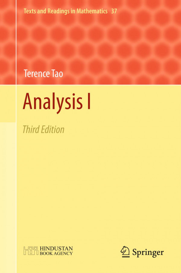 Analysis I Third Edition 3rd Edition Terence Tao
