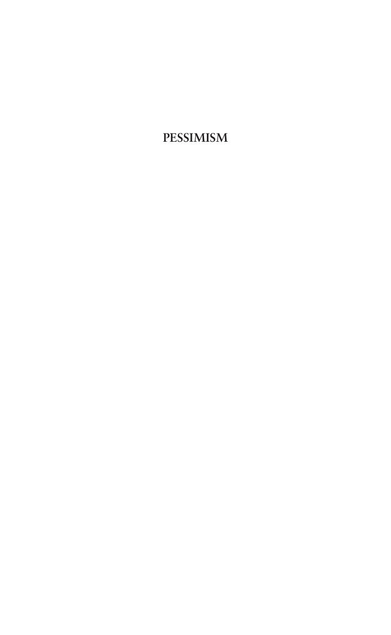 Pessimism Philosophy Ethic Spirit Joshua Foa Dienstag