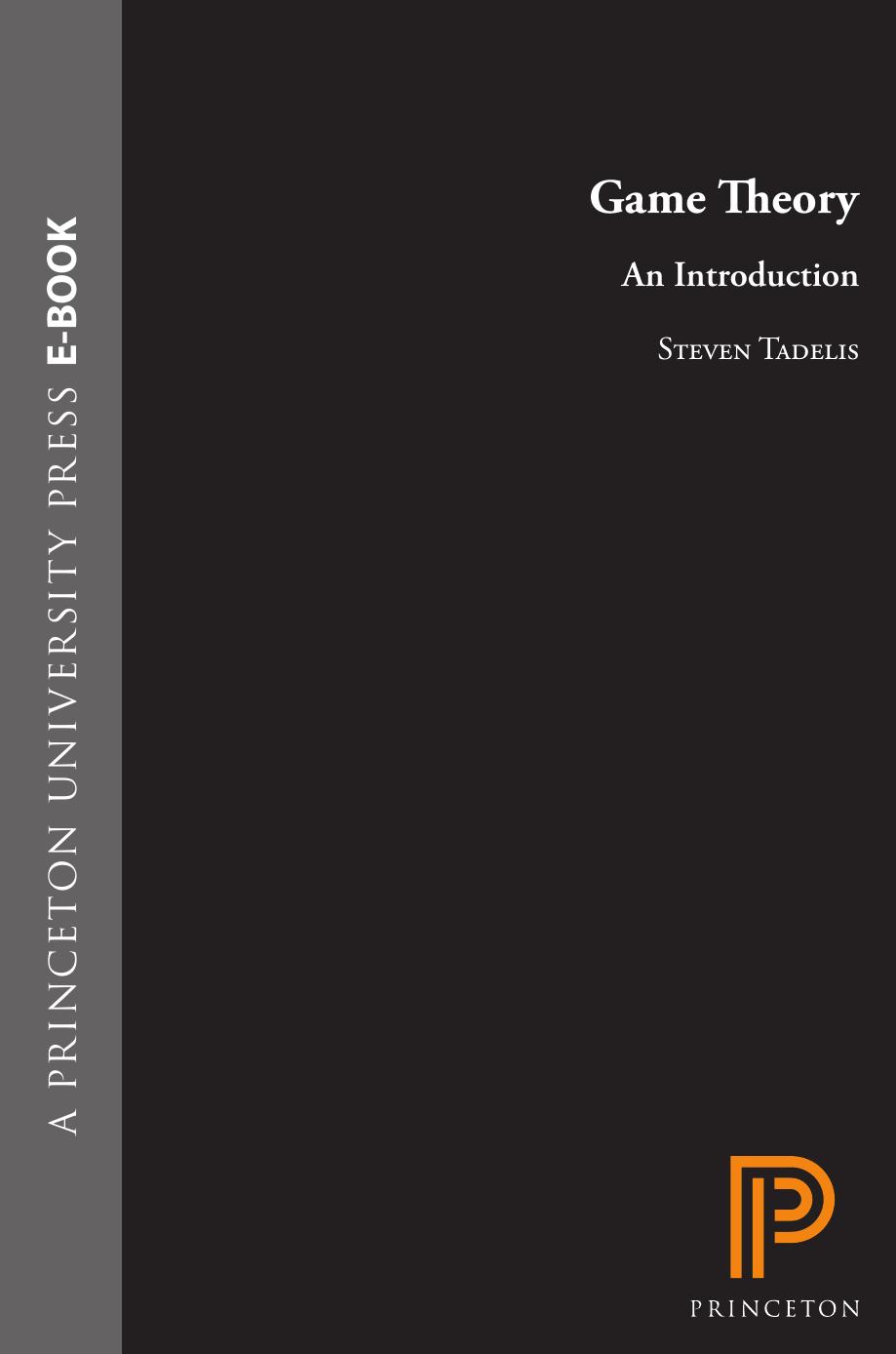 Game Theory An Introduction Steve Tadelis