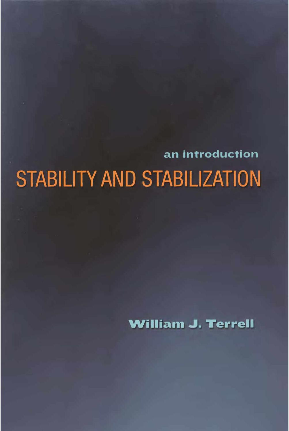 Stability And Stabilization An Introduction William J Terrell