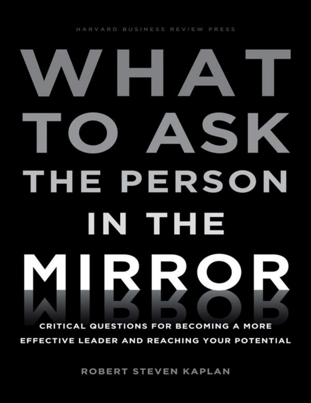 What To Ask The Person In The Mirror Critical Questions For Becoming A More Effective Leader And Reaching Your Potential Robert Steven Kaplan