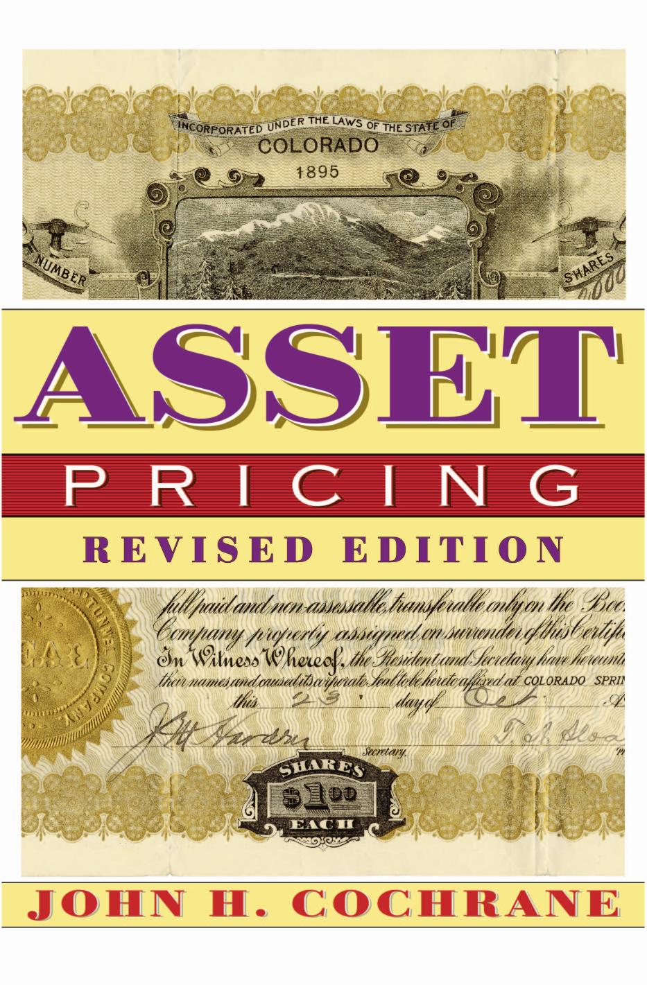 Asset Pricing Revised Edition John H Cochrane