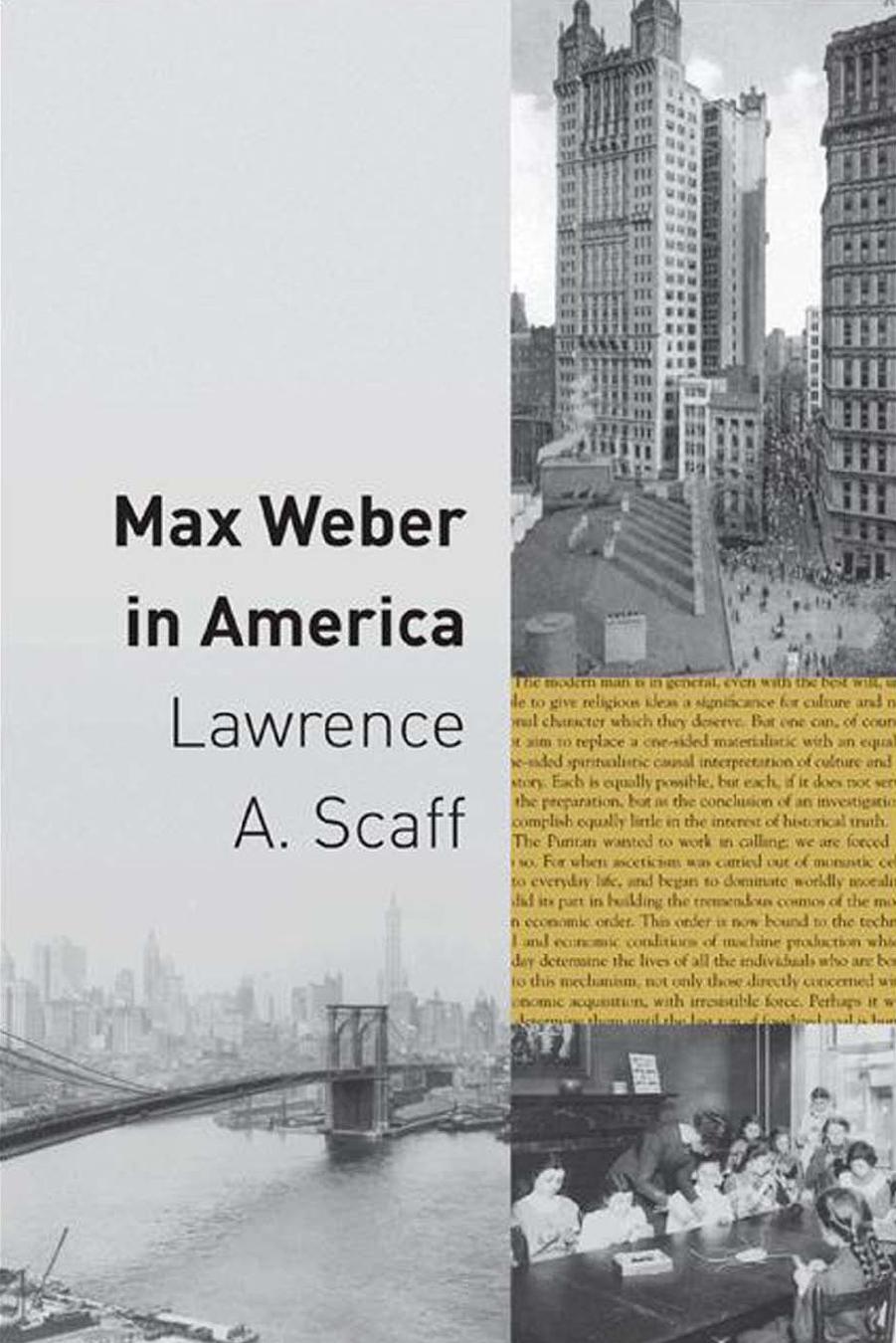 Max Weber In America Lawrence A Scaff