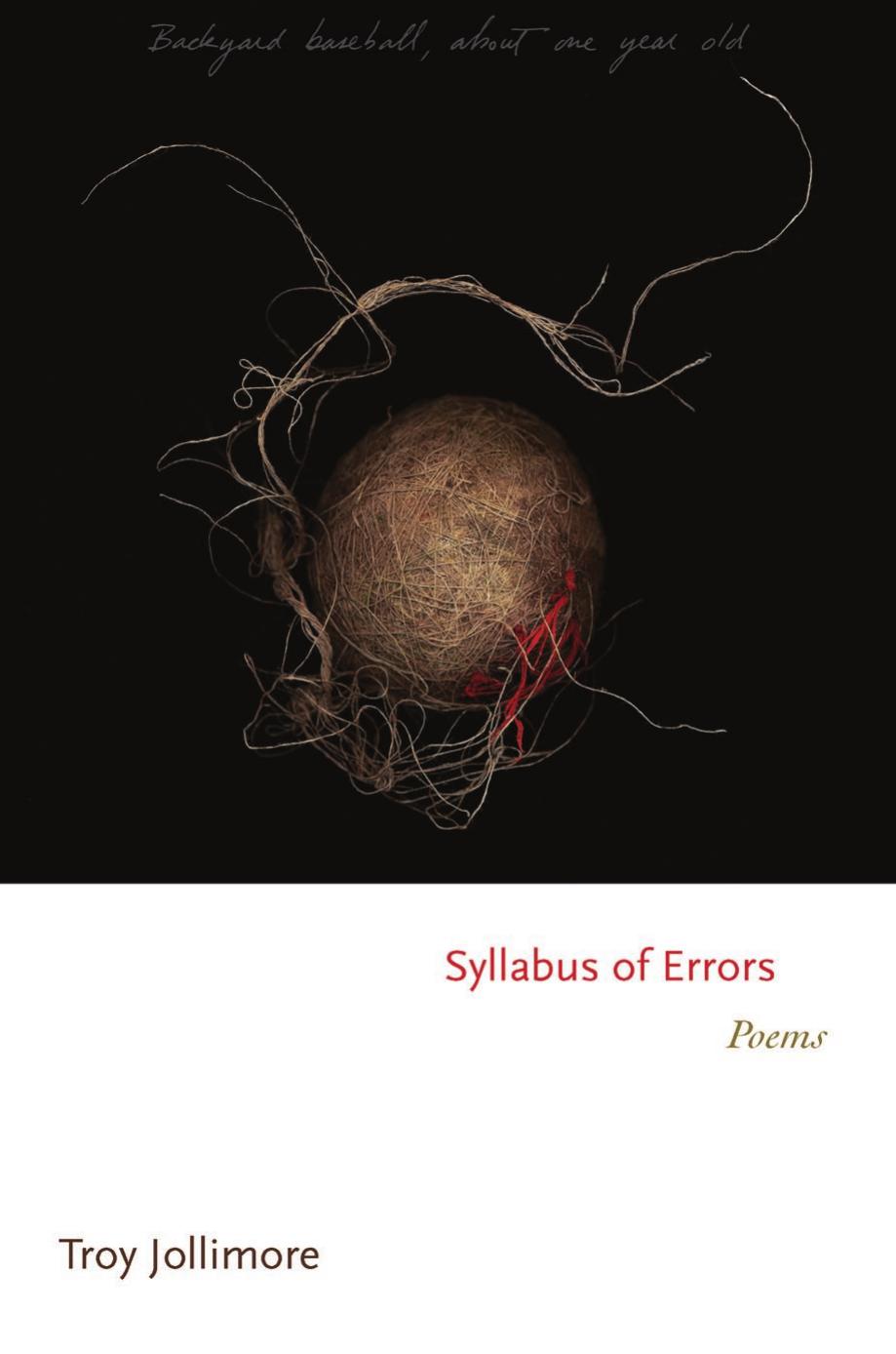 Syllabus Of Errors Poems Troy Jollimore