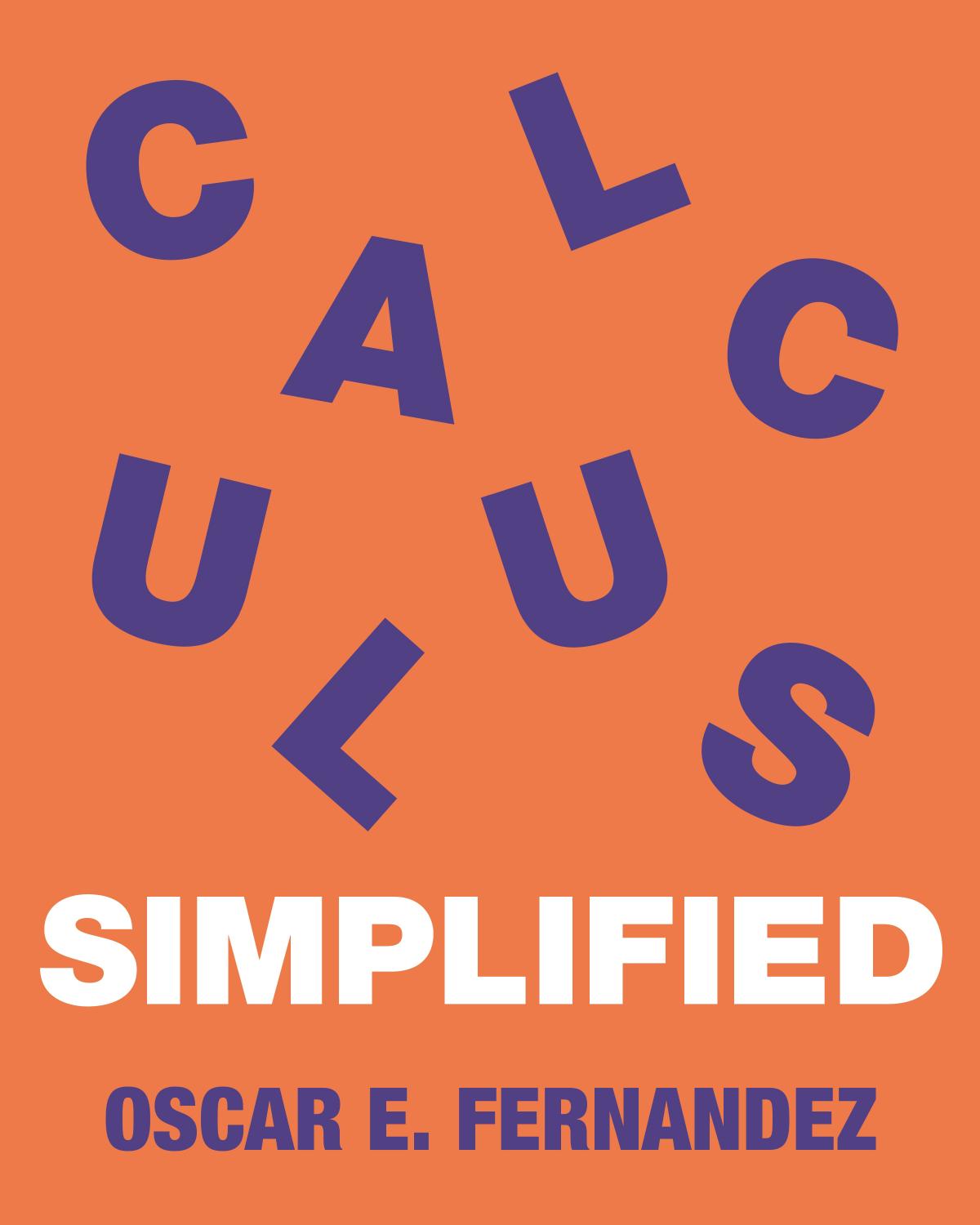 Calculus Simplified Oscar Fernandez