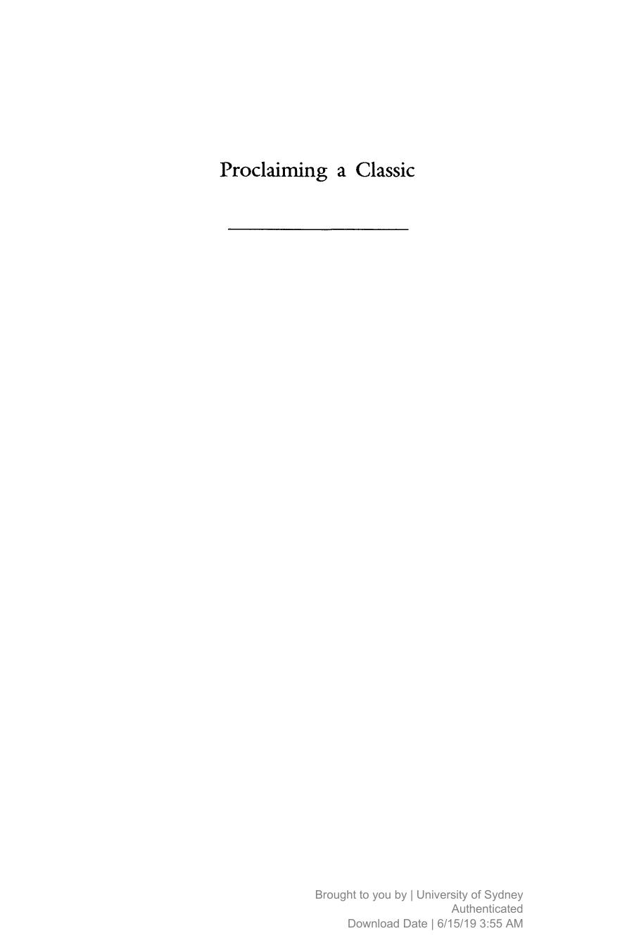 Proclaiming A Classic The Canonization Of Orlando Furioso Daniel Javitch