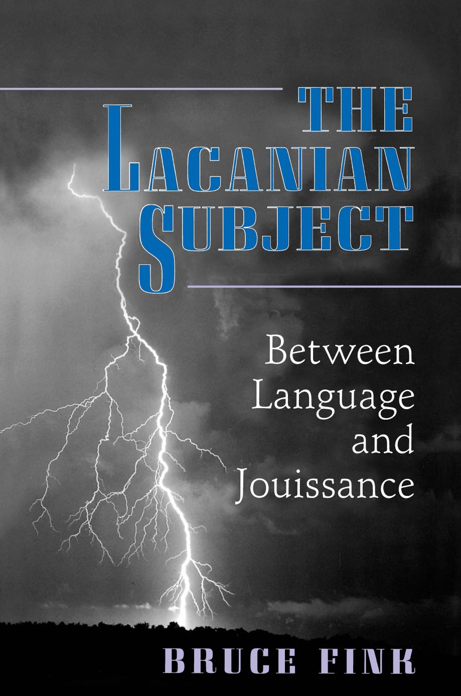 Lacanian Subject Between Language And Jouissance 9781400885671 Fink