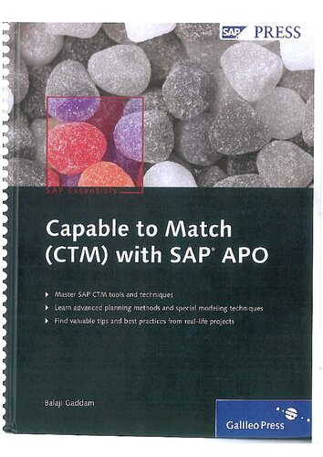 Capable To Match Ctm With Sap Apo 1st Edition Balaji Gaddam