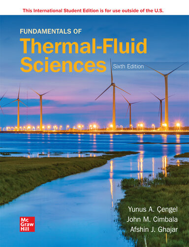 Fundamentals Of Thermalfluid Sciences 6th Edition Cengel Yunus