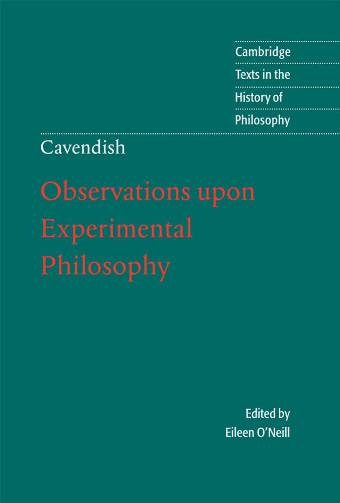 Margaret Cavendish Observations Upon Experimental Philosophy Margaret Cavendish