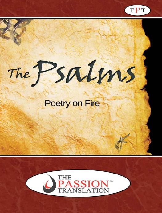 The Psalms Poetry On Fire The Passion Translation Brian Simmons