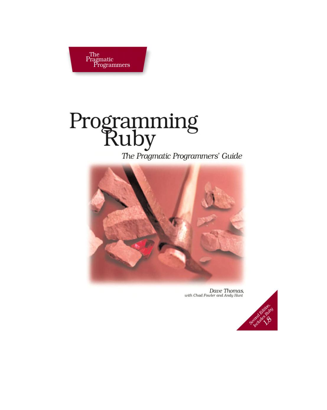 Programming Ruby Second Edition 2nd Edition Dave Thomas Chad Fowler