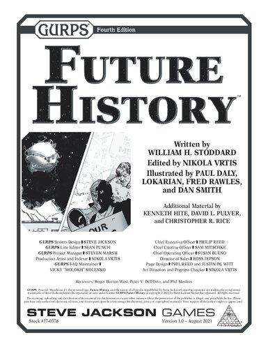 Gurps 4th Edition Future History 10 William H Stoddard