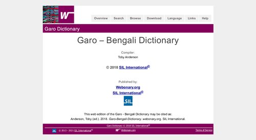 Garo Bengali Dictionary Webonaryorg Sil International Toby Anderson Ed