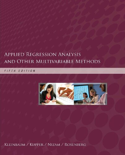 Applied Regression Analysis And Other Multivariable Methods 5th Edition David G Kleinbaum