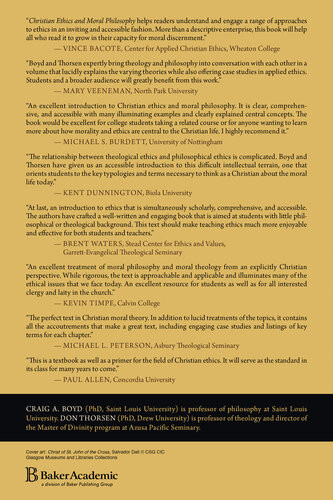Christian Ethics And Moral Philosophy An Introduction To Issues And Approaches Craig A Boyd