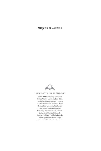Subjects Or Citizens Robert Whitney Graciela Chailloux Graciela Chailloux Laffita