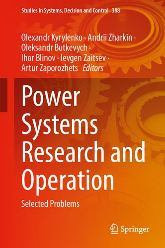 Power Systems Research And Operation Selected Problems 1st Edition Olexander Kyrylenko