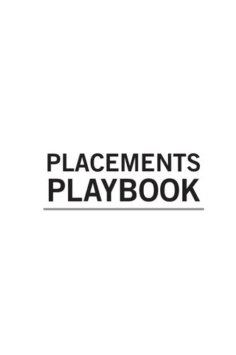 Placements Playbook Choudhary Siddesh Singhal Chirag Saran Praveen