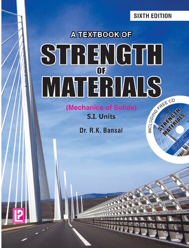 A Textbook Of Strength Of Materials Mechanics Of Solids 5th Edition Bansal R K