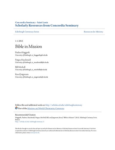 Bible In Mission 18 Regnum Edinburgh Centenary Series Pauline Hoggarth