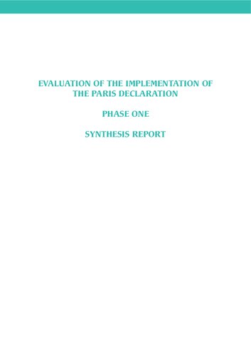 Valuation De La Mise En Uvre De La Dclaration De Paris Bernard Wood