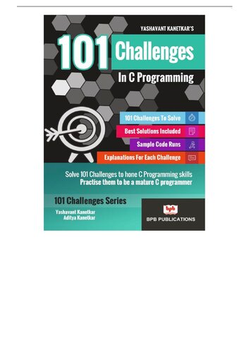 101 Challenges In C Programming 1st Edition Yashavant Kanetkar
