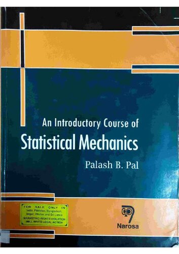 An Introductory Course Of Statistical Mechanics Palash B Pal