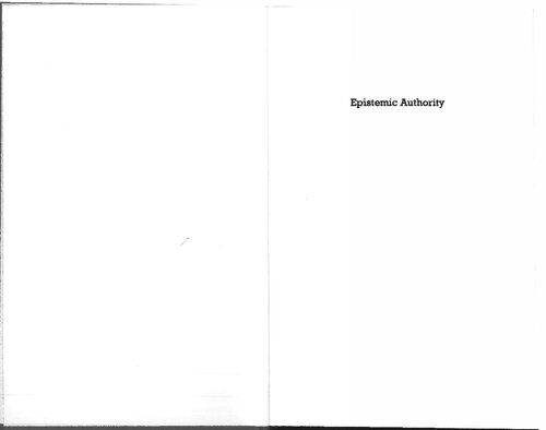 Epistemic Authority A Theory Of Trust Authority And Autonomy In Belief Reprint Linda Trinkaus Zagzebski