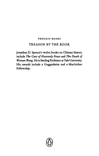 Treason By The Book Jonathan D Spence