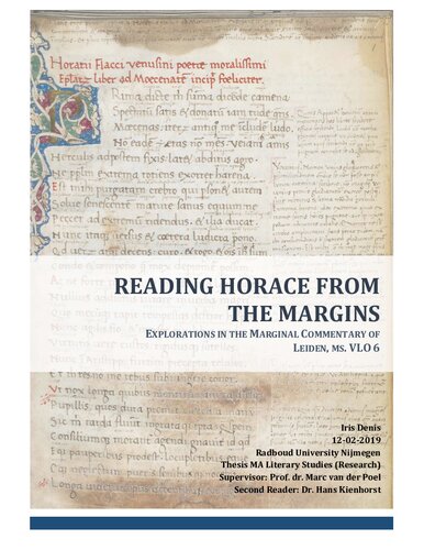 Reading Horace From The Margins Explorations In The Marginal Commentary Of Leiden Ms Vlo 6 Iris Denis