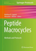 Peptide Macrocycles Methods And Protocols Methods In Molecular Biology 2371 1st Ed 2022