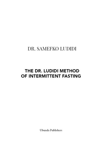 The Dr Ludidi Method Of Intermittent Fasting Dr Samefko Ludidi