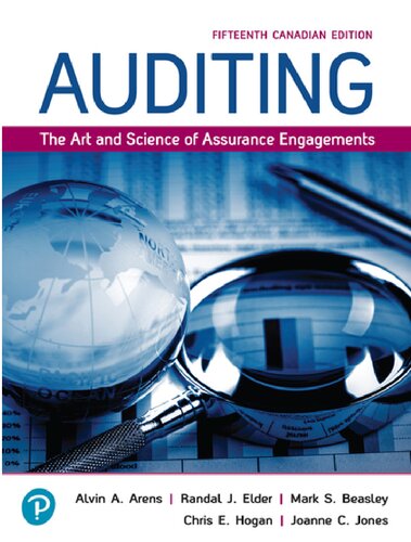 Auditing The Art And Science Of Assurance Engagements Fifteenth Canadian Edition Textbook 15th Edition Alvin A Arens