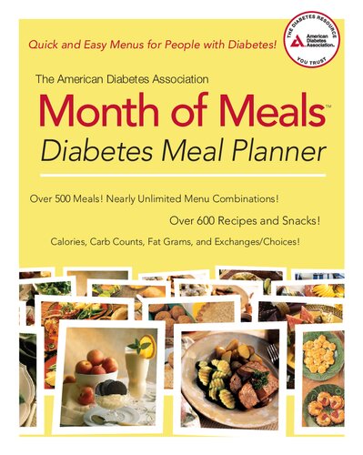 The American Diabetes Association Month Of Meals Diabetes Meal Planner 1st Edition American Diabetes Association