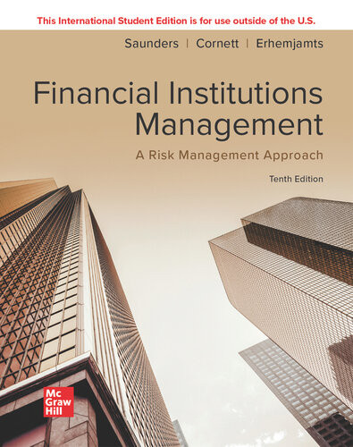 Ise Financial Institutions Management A Risk Management Approach 10th Edition Anthony Saunders Professor