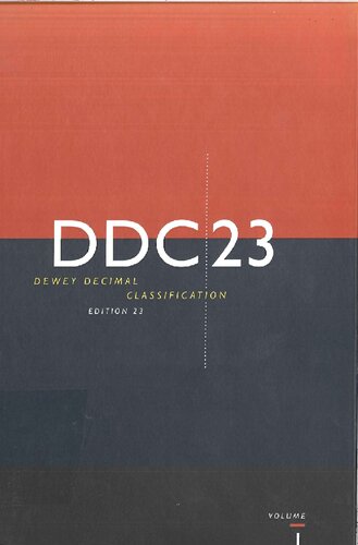 Dewey Decimal Classification And Relative Index Schedules 000599 Ed 23 Melvil Dewey