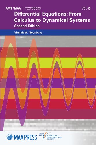 Differential Equations From Calculus To Dynamical Systems V W Noonburg