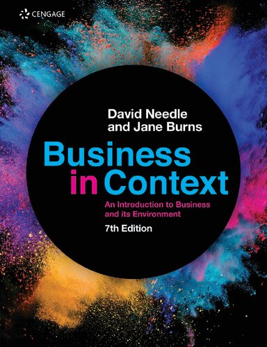 Business In Context An Introduction To Business And Its Environment 7th Edition Burns