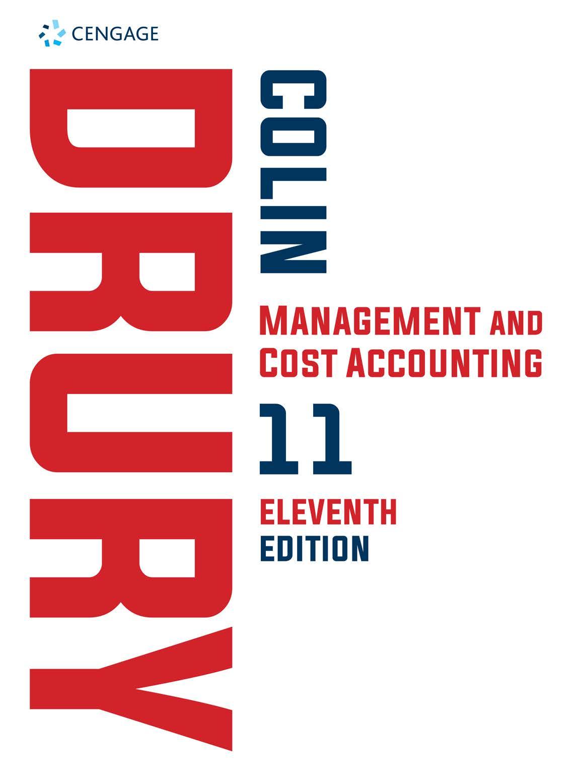 Management And Cost Accounting 11th Edition Mike Tayles Colin Drury
