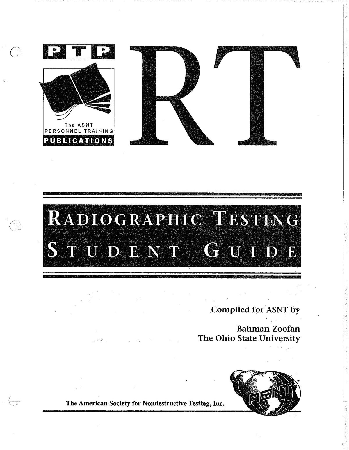Radiographic Testing Student Guide 3rd Edition Bahman Zoofan