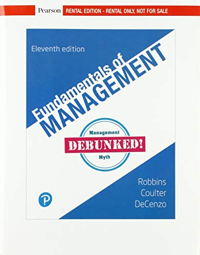 Fundamentals Of Mgmt 11th Edition Robbins Stephen