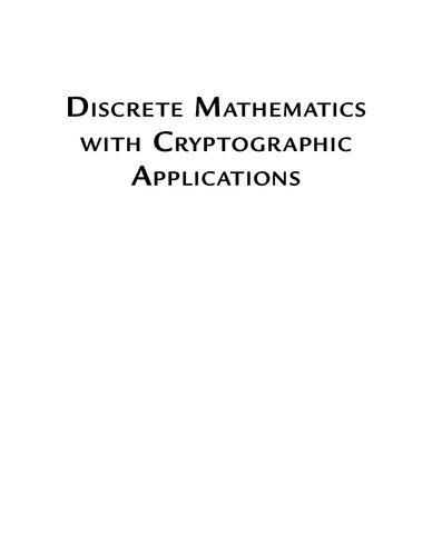 Discrete Mathematics With Cryptographic Applications A Selfteaching Introduction Kheyfits Phd