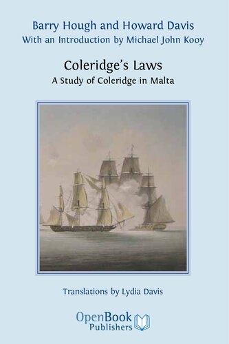 Coleridges Laws A Study Of Coleridge In Malta Barry Hough Howard Davis