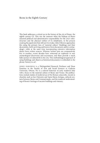 Rome In The Eighth Century A History In Art John Osborne