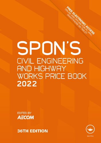 Spons Civil Engineering And Highway Works Price Book 2022 Spons Price Books 36th Edition Aecom