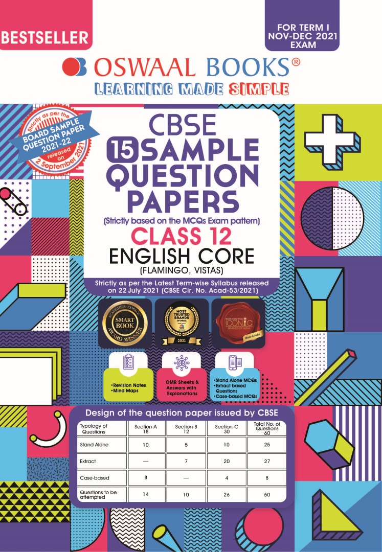 Oswaal Cbse Sample Question Paper Class 12 English Core Book For Term I Novdec 2021 Exam 13 Sep 2021 Oswaal Editorial Board