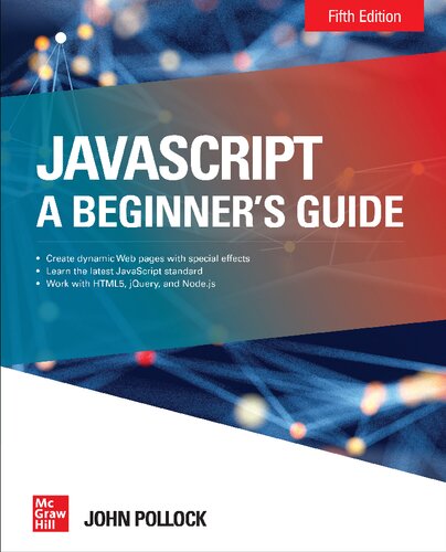 Javascript A Beginners Guide Fifth Edition 5th Edition Pollock